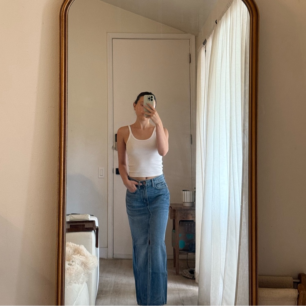 SOLD — Denim Maxi Skirt in Classic Blue NWOT